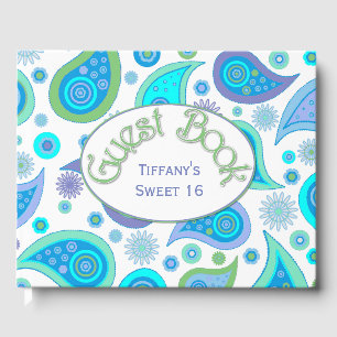 Libro De Visitas Colorful Paisley All Purpose Personalizado Guest B