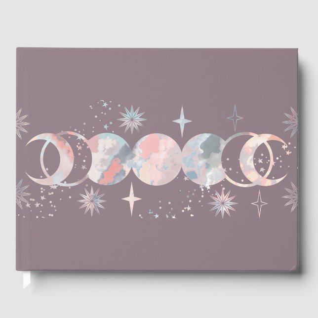 Libro De Visitas Coloridas lunas acuáticas (Anverso)