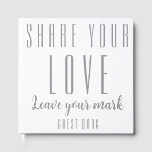 Libro De Visitas "Comparte tu amor, deja tu huella" Personalizado