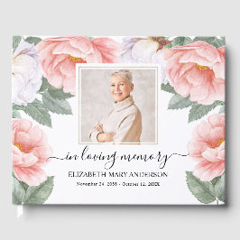 Libro De Visitas Compasión por la fotografía floral rosa Focal Fune