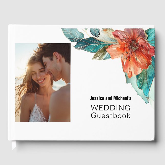 Libro De Visitas Con el impresionante paraíso de Hibiscus Serenade (Anverso)