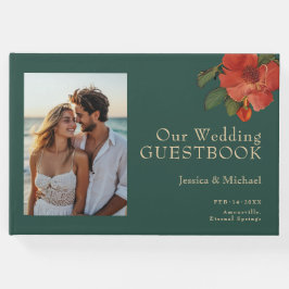 Libro De Visitas 🌹 con el Rosa de fotos Romance: el esplendor del 