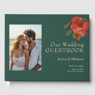 Libro De Visitas 🌹 con el Rosa de fotos Romance: el esplendor del 