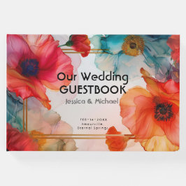 Libro De Visitas Con foto Scarlet Petal Elegance