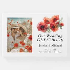 Libro De Visitas Con foto Scarlet Petal Serenade