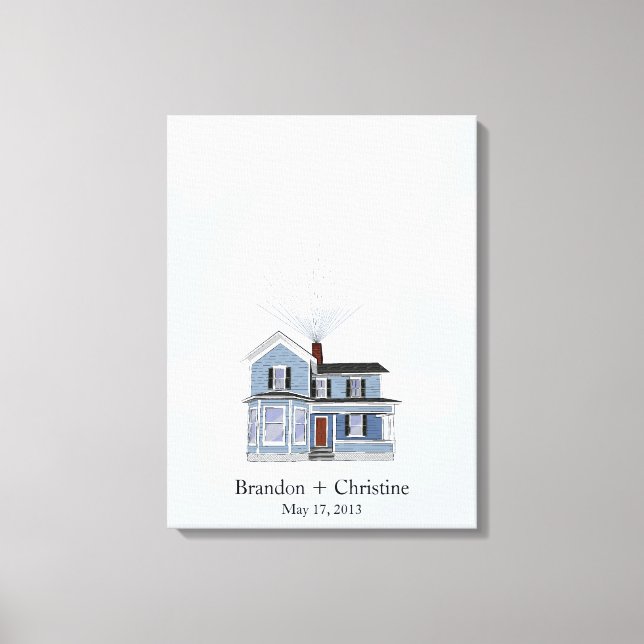 Libro de visitas con huellas dactilares azul flota (Anverso)