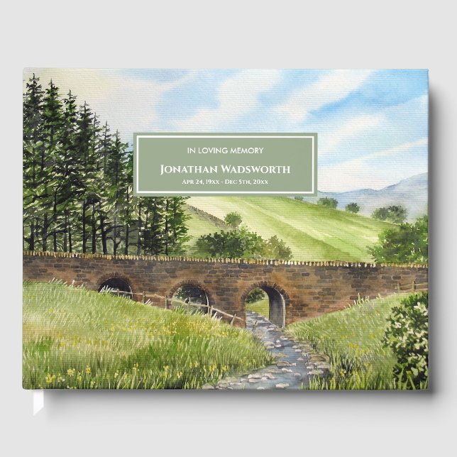 Libro De Visitas Condolencia funeral Scawgill Bridge Cumbria Inglat (Anverso)