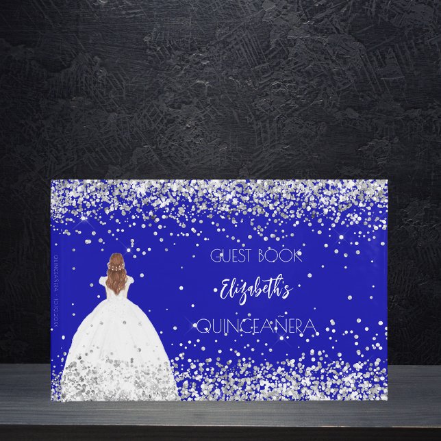 Libro De Visitas Confeti de traje azul real de Quinceanera (Subido por el creador)