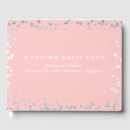 Libro De Visitas Confetti rosado Rubor Elegant Wedding