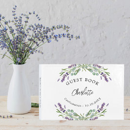 Libro De Visitas Confirmation lavender violet florals eucalyptus