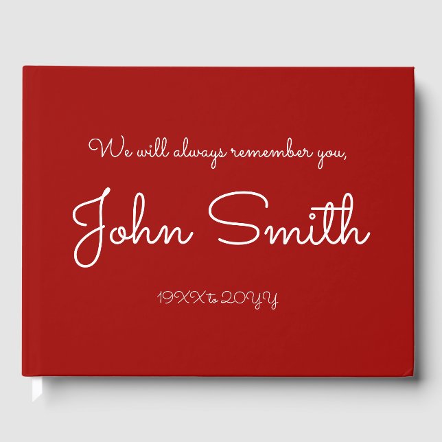 Libro de visitas conmemorativas lujuriosas y llana (Anverso)