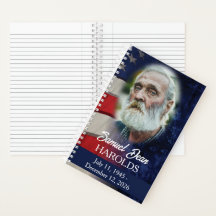 Libro de visitas conmemorativo para funeral milita