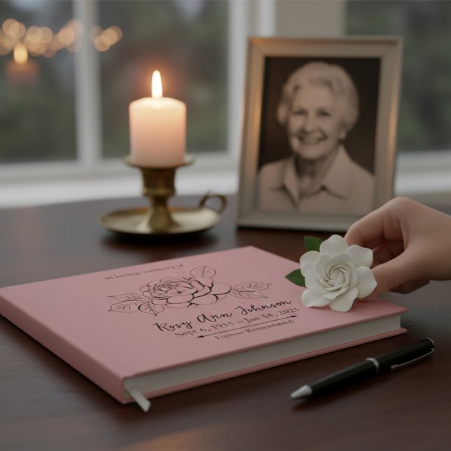 Libro de visitas conmemorativo para funeral person (Subido por el creador)