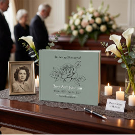 Libro de visitas conmemorativo para funeral person