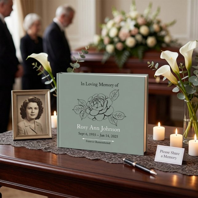 Libro de visitas conmemorativo para funeral person (Subido por el creador)