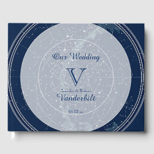 Libro De Visitas Constellation Night Sky Boda Guest Book