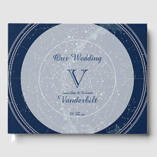 Libro De Visitas Constellation Night Sky Boda Guest Book