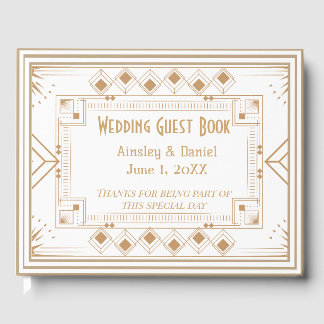 Libro De Visitas Contemporary Personalized Wedding Guest Book