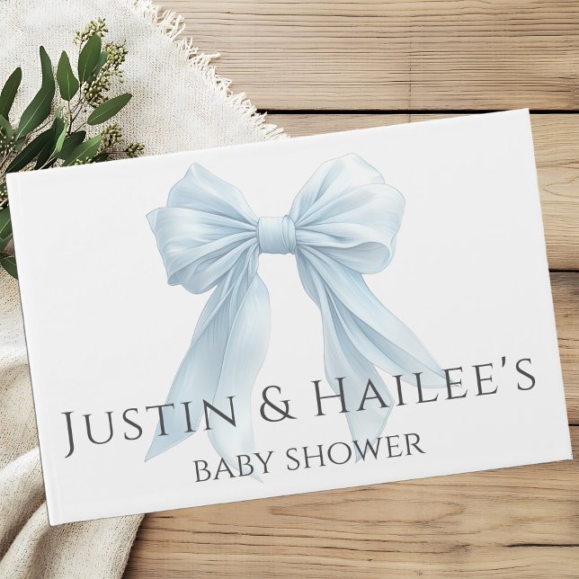Libro De Visitas Coquette Baby Shower, Chica de arco blanco persona (Subido por el creador)