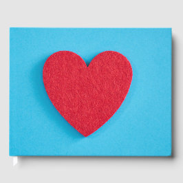 Libro De Visitas Corazón de amor rojo