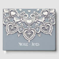 Corazones de encaje blanco Encanto romántico Ducha