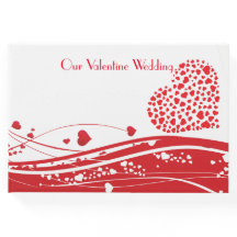 Corazones rojos de San Valentín Boda