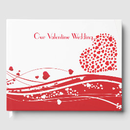 Libro De Visitas Corazones rojos de San Valentín Boda