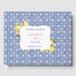 Libro De Visitas Costa Amalfitana Lemons Blue Tiles Wedding Ducha