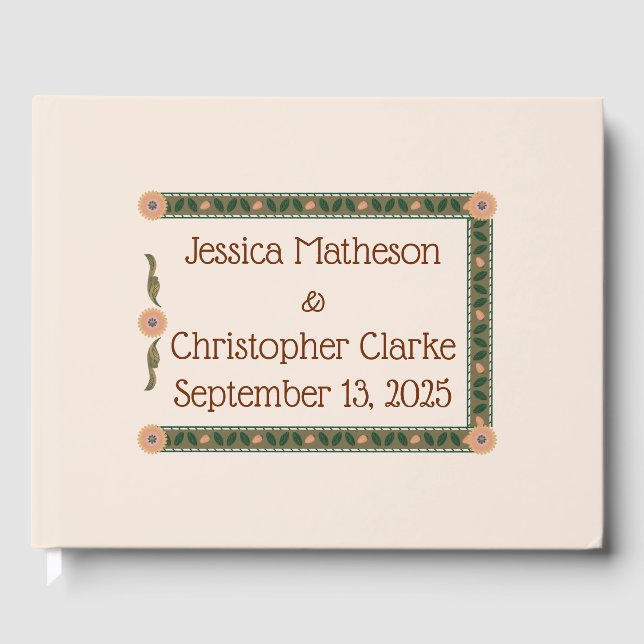 Libro De Visitas Cosy Homespun Boda Guest Book (Anverso)