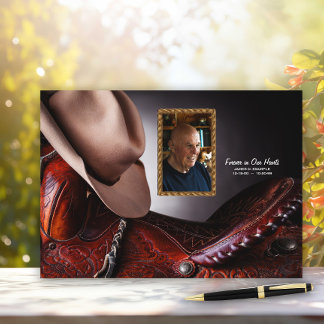Libro De Visitas Cowboy Memorial Funeral Guest Book