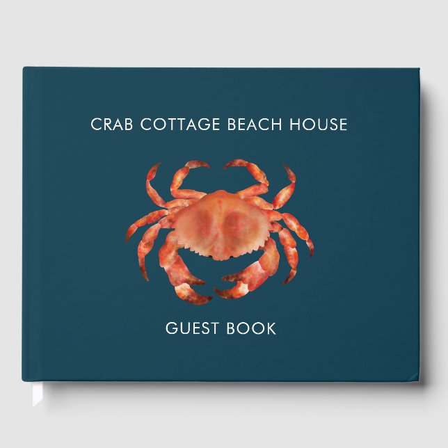 Libro De Visitas Crab Beach House Vacation Rental Guest Book (Anverso)