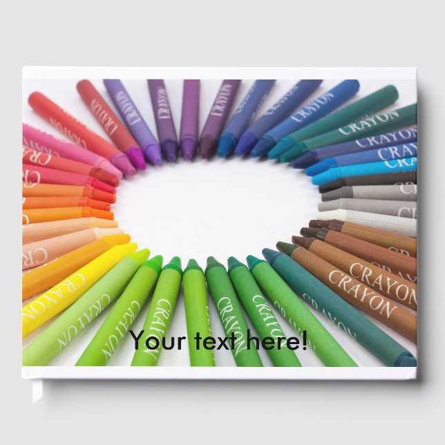 Libro De Visitas Crayones de tiza coloridos (Anverso)