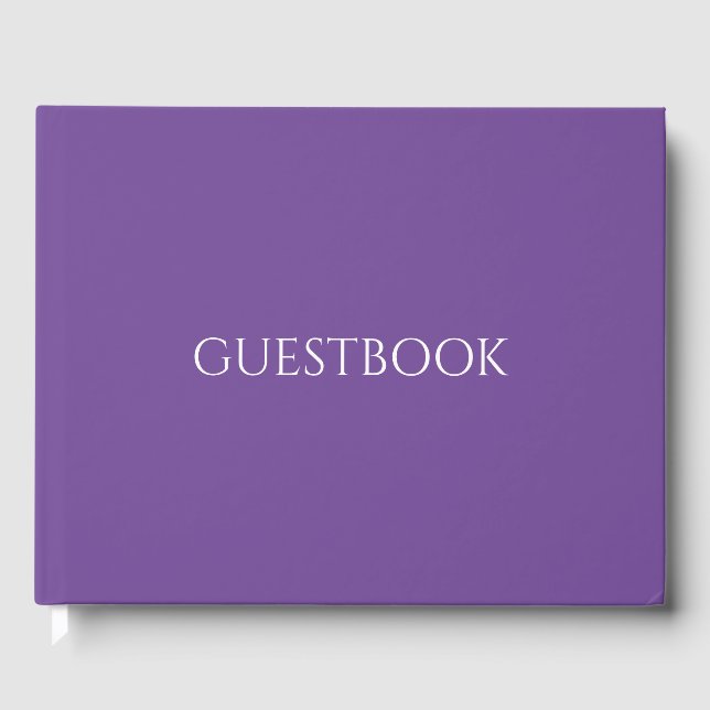 Libro De Visitas Crea el tuyo - Púrpura (Anverso)