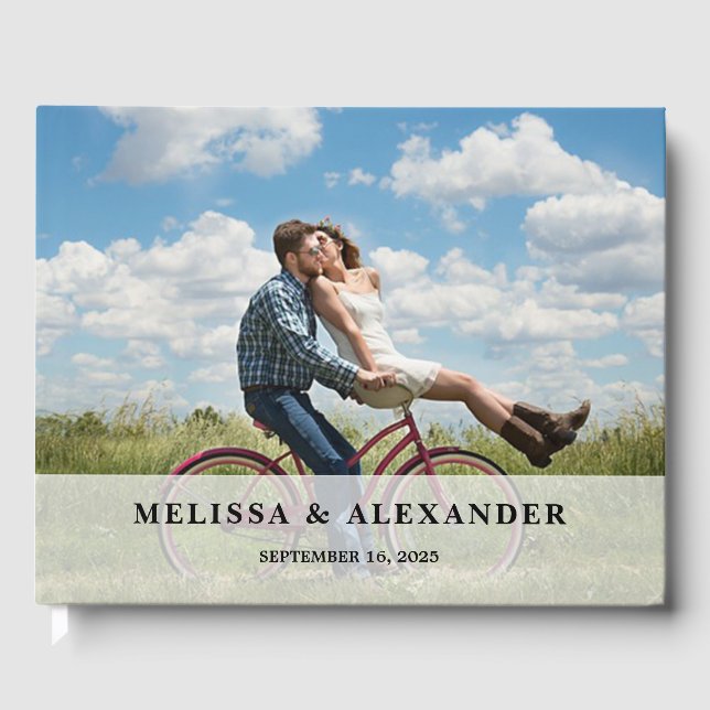 Libro De Visitas Crea tu propio boda de fotos de novio de novia mod (Anverso)