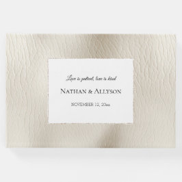 Libro De Visitas Cream Faux Leather