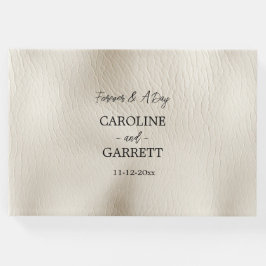 Libro De Visitas Cream Faux Leather