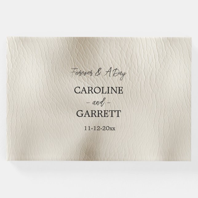 Libro De Visitas Cream Faux Leather (Anverso)
