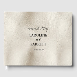 Libro De Visitas Cream Faux Leather