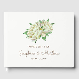 Libro De Visitas Cream Peony Boda