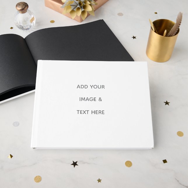 Libro De Visitas Create Your Own white  (Anverso Abierto)