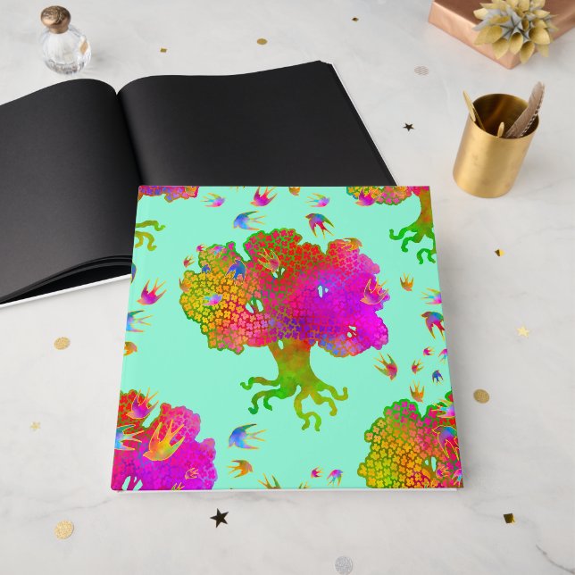 Libro De Visitas Crepúsculo de las aves arbóreas (Anverso Abierto)