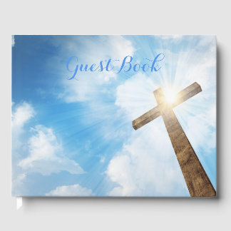 Libro De Visitas Cruz en cielo azul