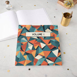 Libro De Visitas Cuaderno personalizado geométrico de mediados de s