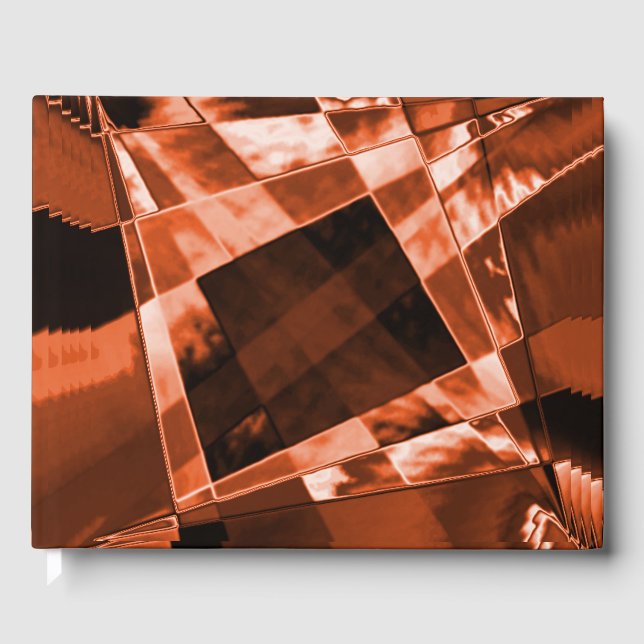 Libro De Visitas Cuadros y rectángulos de coral inclinados y alguno (Anverso)