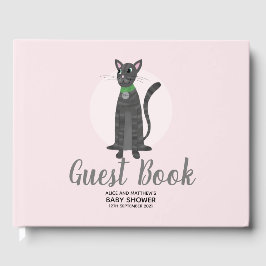 Libro De Visitas Cuidados Chicas Personalizados de gatos rosados Ki