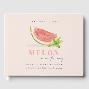 Libro De Visitas Cuidar nuestro pequeño Melon Watercolor Rubor Baby