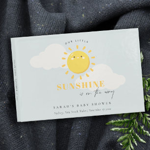 Libro De Visitas Cuidar nuestro pequeño Sunshine Blue Boy Baby Show