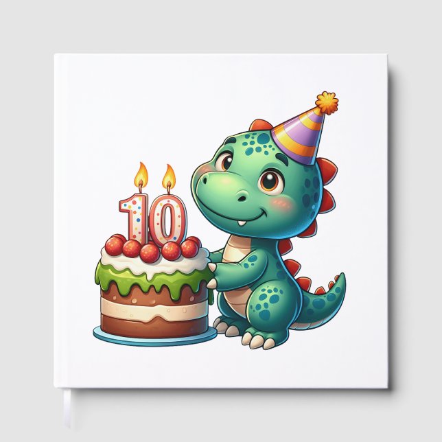 Libro De Visitas Cumpleaños 10 de Dino (Anverso)