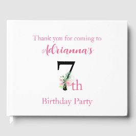 Libro De Visitas Cumpleaños 7 de Magnolia