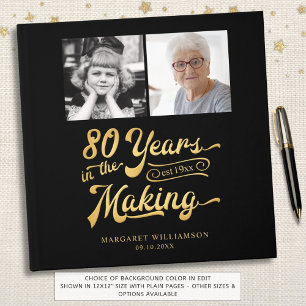 Libro De Visitas Cumpleaños 80 AÑOS EN EL CUADRO DE 2 Fotos